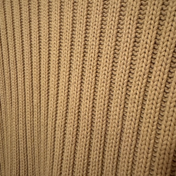 GAP Turtleneck Sweater 100% Cotton Chunky Rib Knit Vintage Y2K Women's XL Beige - Picture 5 of 8